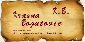 Krasna Bogutović vizit kartica